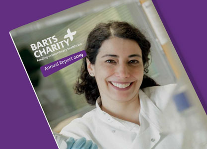 Front cover of Barts Charity's Annual Report