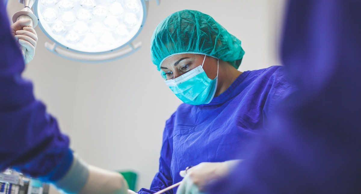 Surgeon in operating theatre