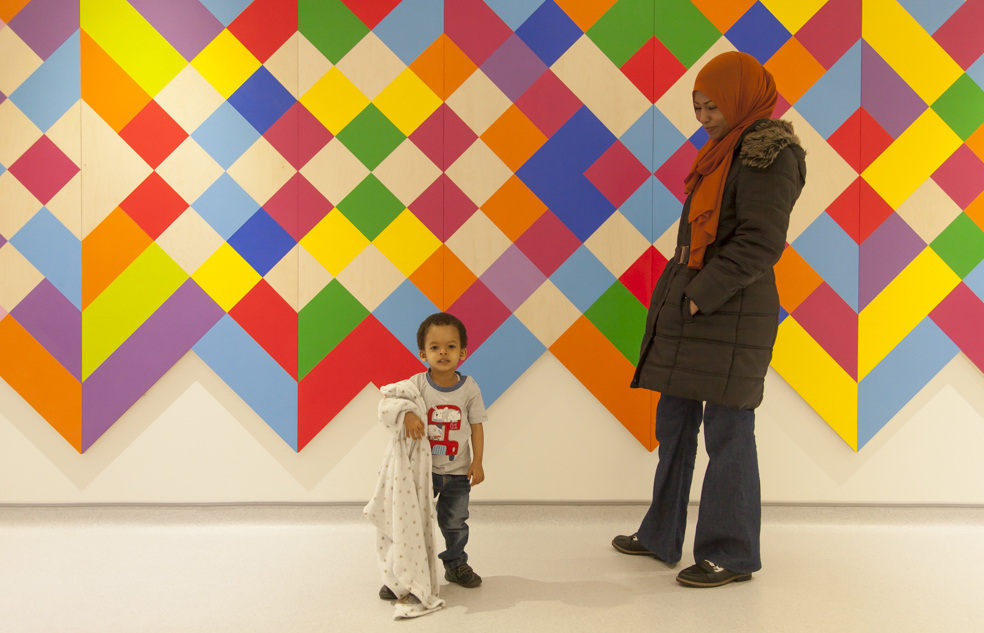 Mother and child in the Rainbow Centre, funded by Barts Charity