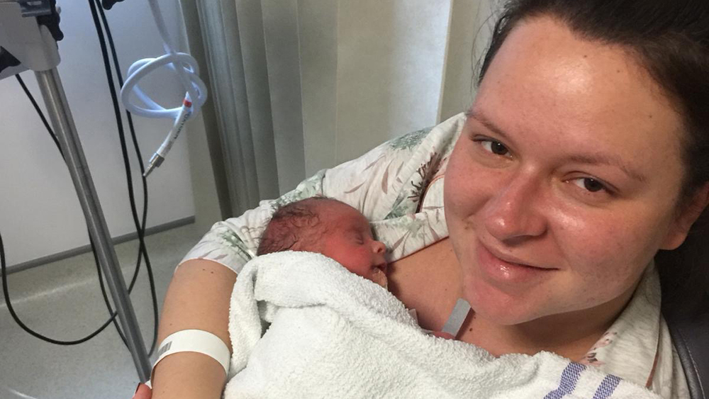 Baby born at The Royal London, prompting mother, Brooke, to skydive for Barts Charity