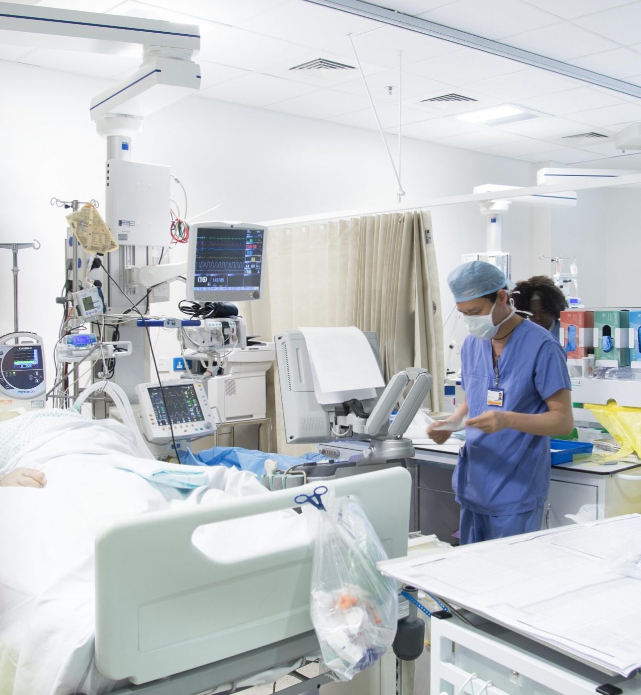 Busy trauma ward at The Royal London Hospital