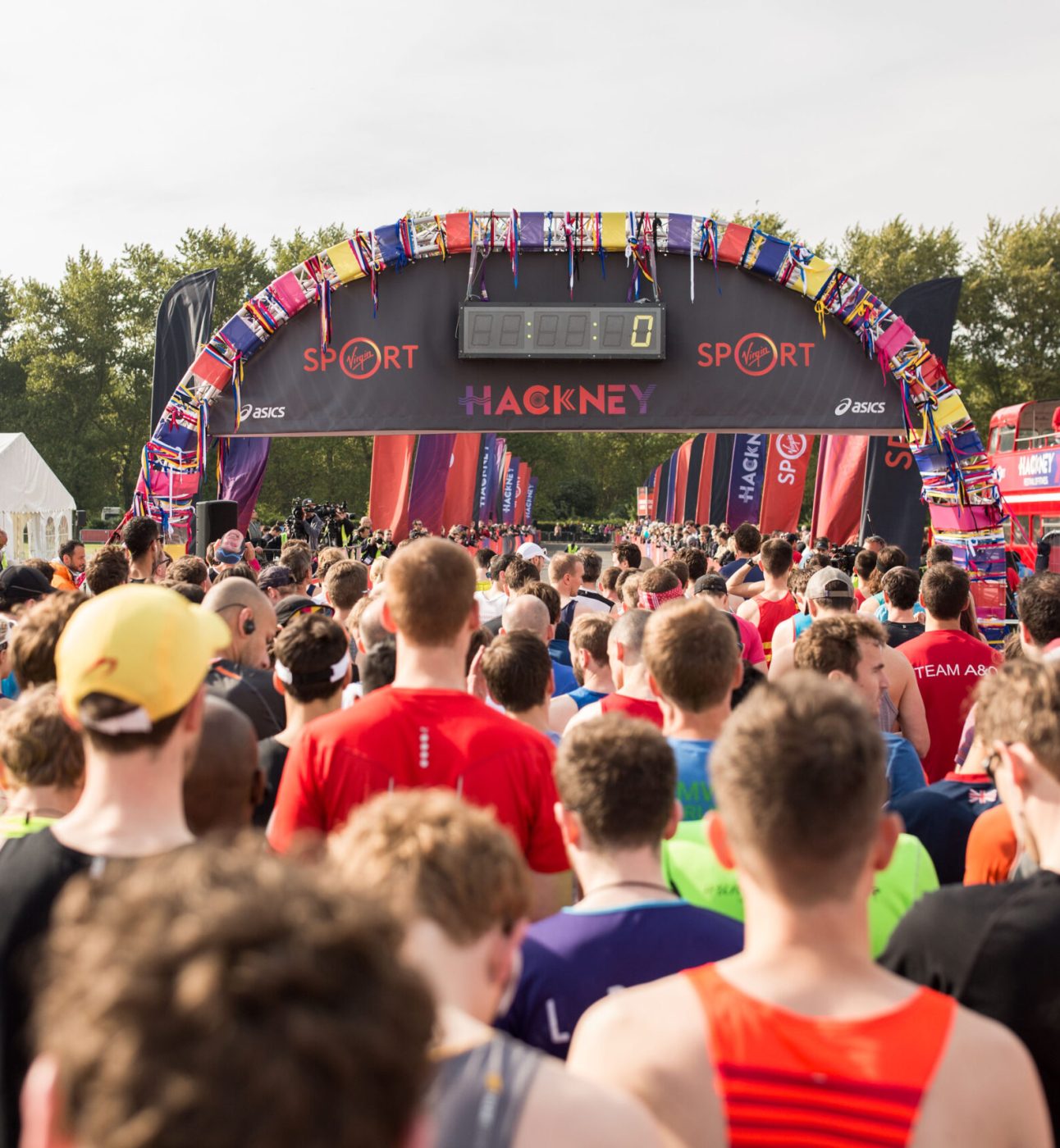 The start line at the Hackney Half Marathon