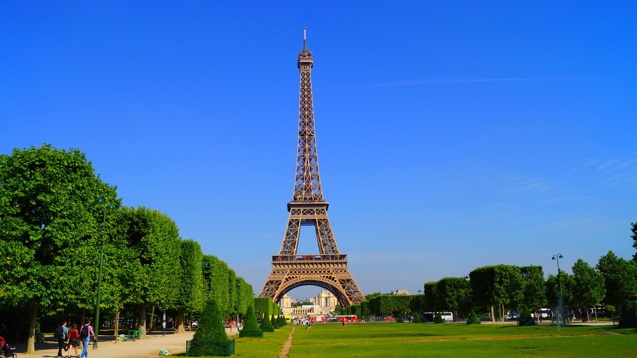 Eiffel Tower, at the end of the London to Paris cycle