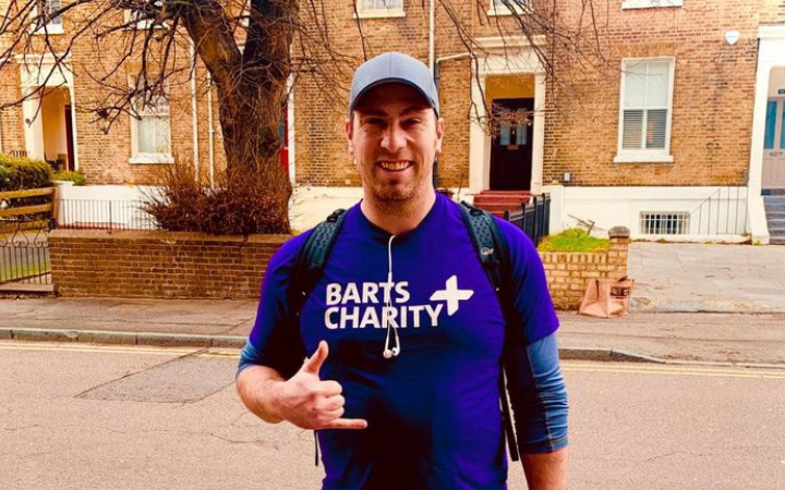 Barts Charity fundraiser Chris during his walk