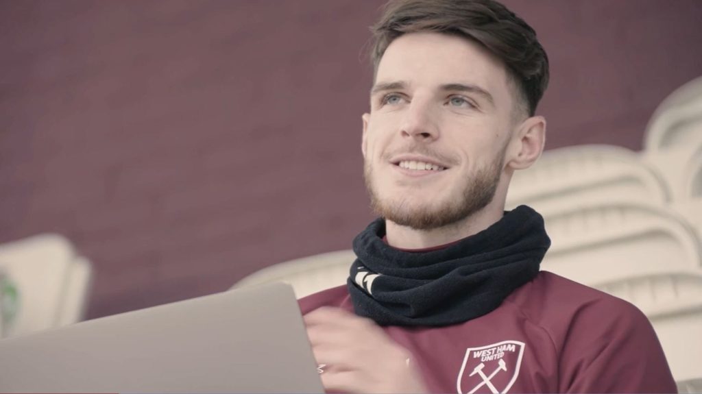 Declan Rice answers questions from Barts Health staff, patients and families