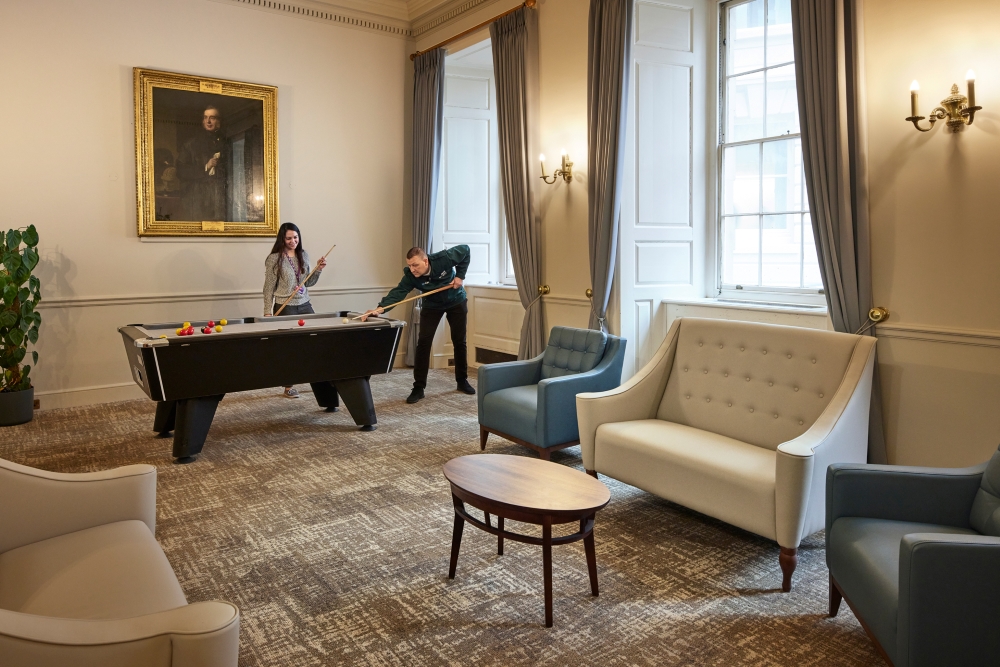 NHS staff seen enjoying their new wellbeing hub at St Bartholomew's Hospital