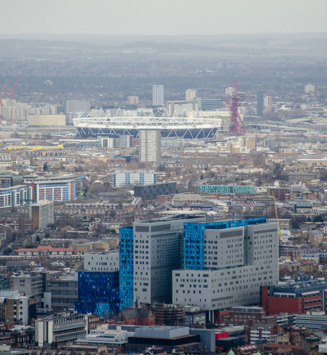 Aerial View of Whitechapel and Stratford
