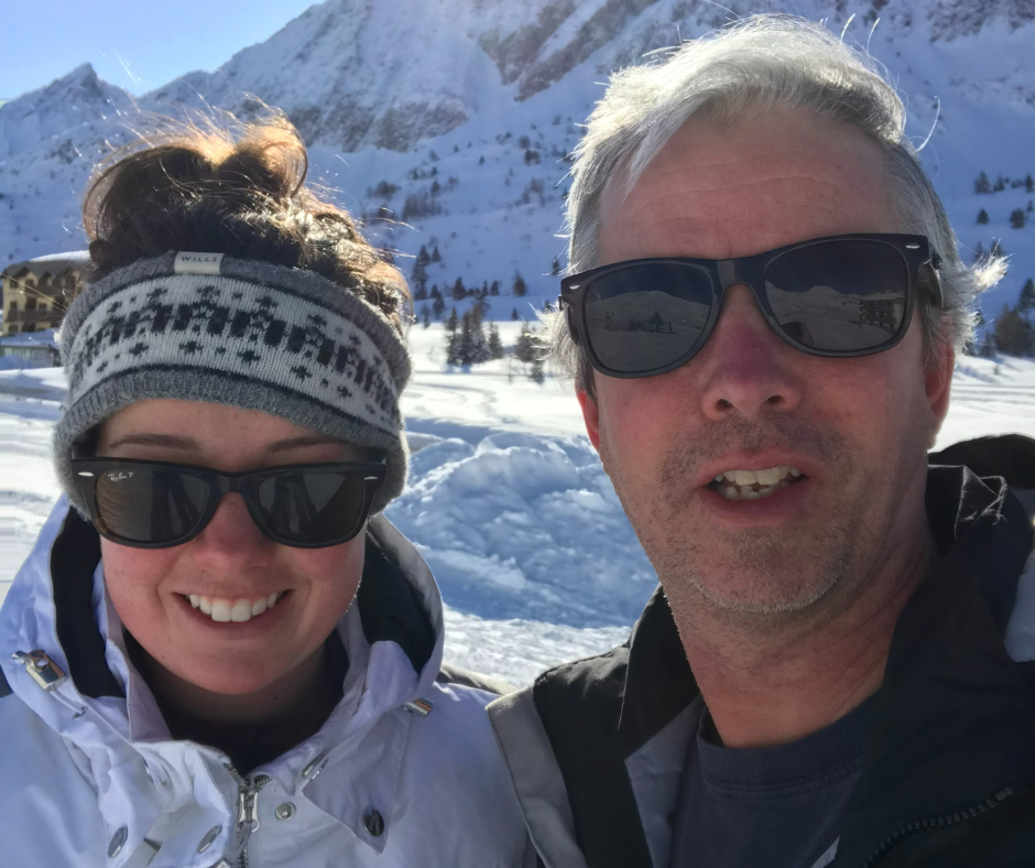 Lizzi and her Dad Trevor in the mountains