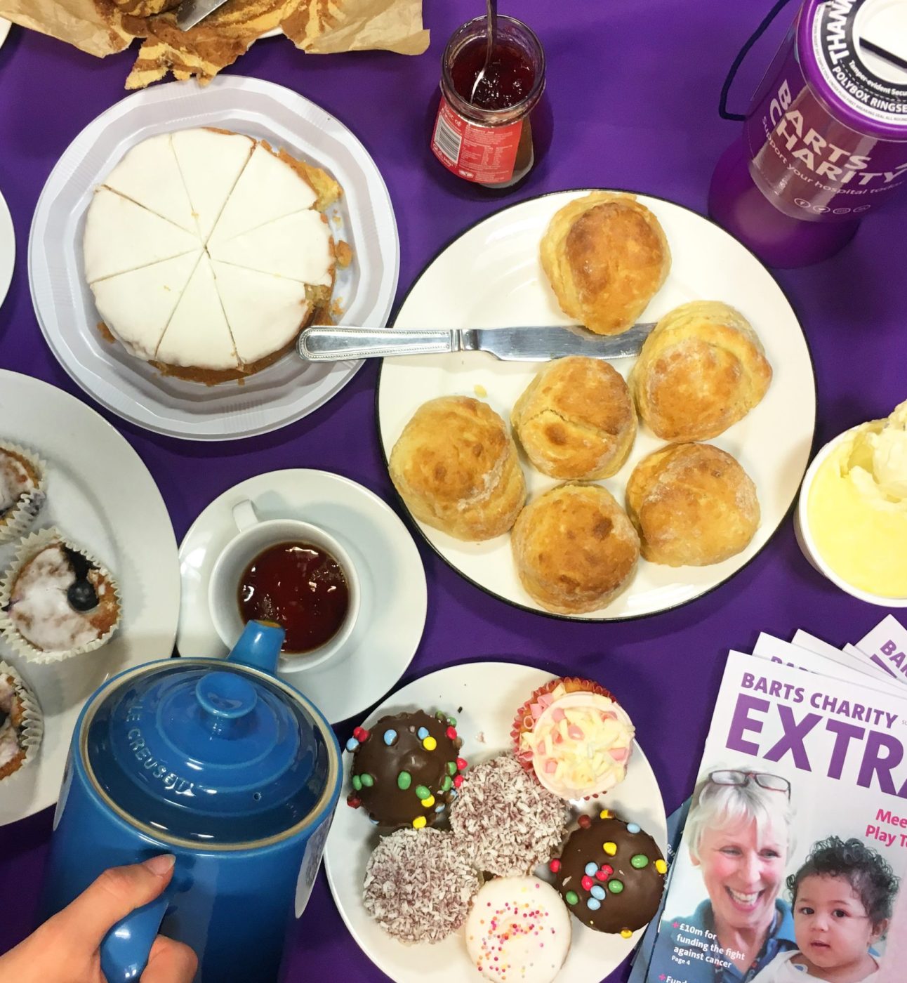 a Barts Charity bake sale fundraiser