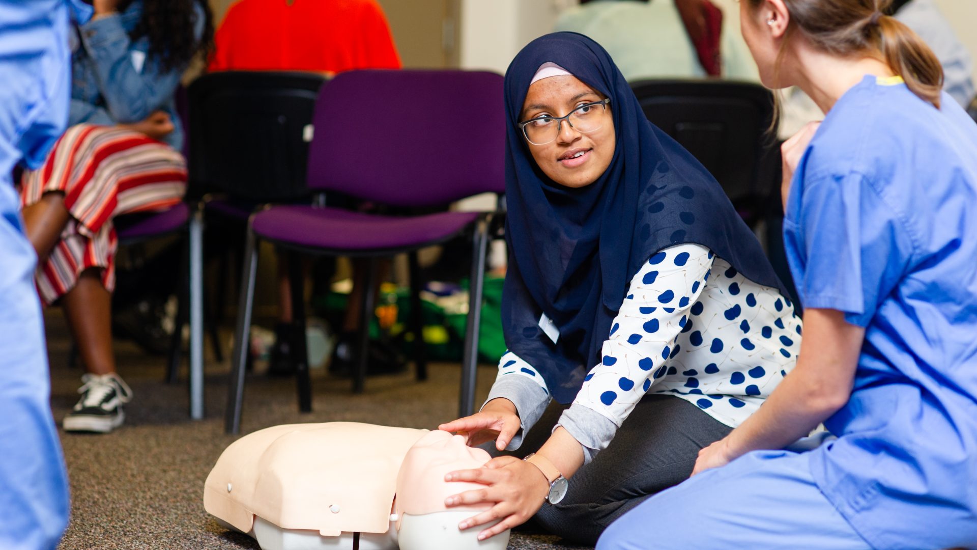 a student learning at Healthcare Horizons