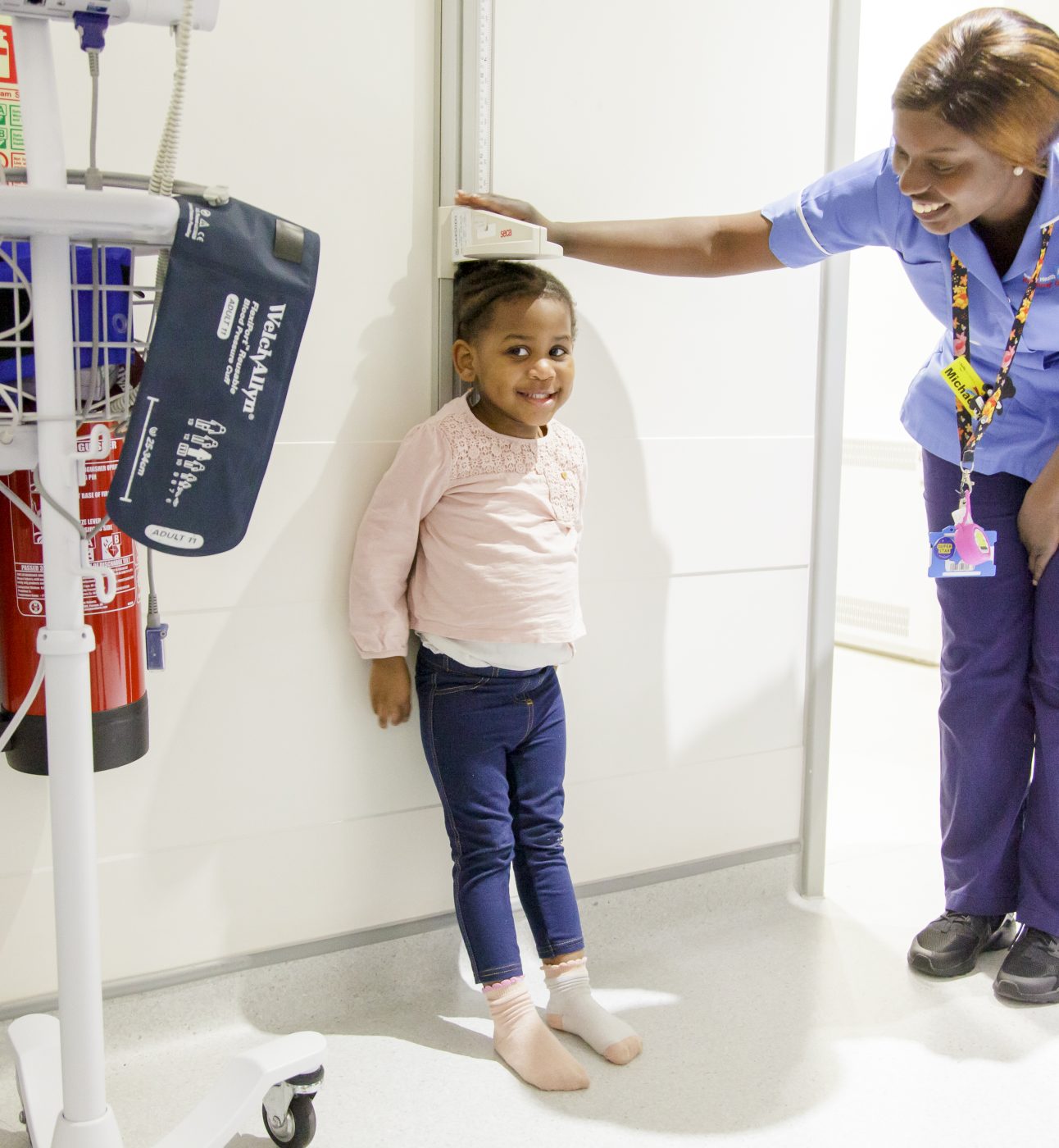 a child at the Rainbow Ward at Newham Hospital