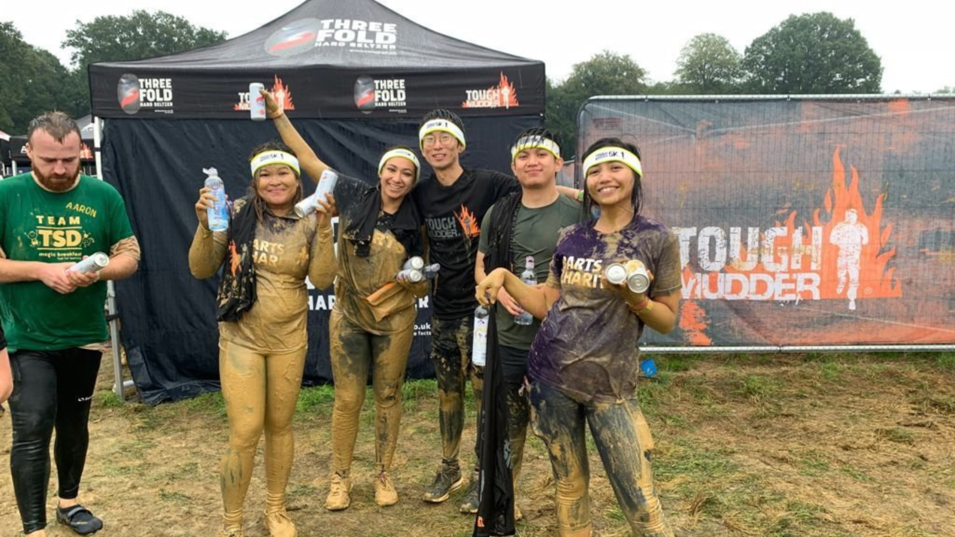 Tough Mudder participants in Barts Charity tshirts