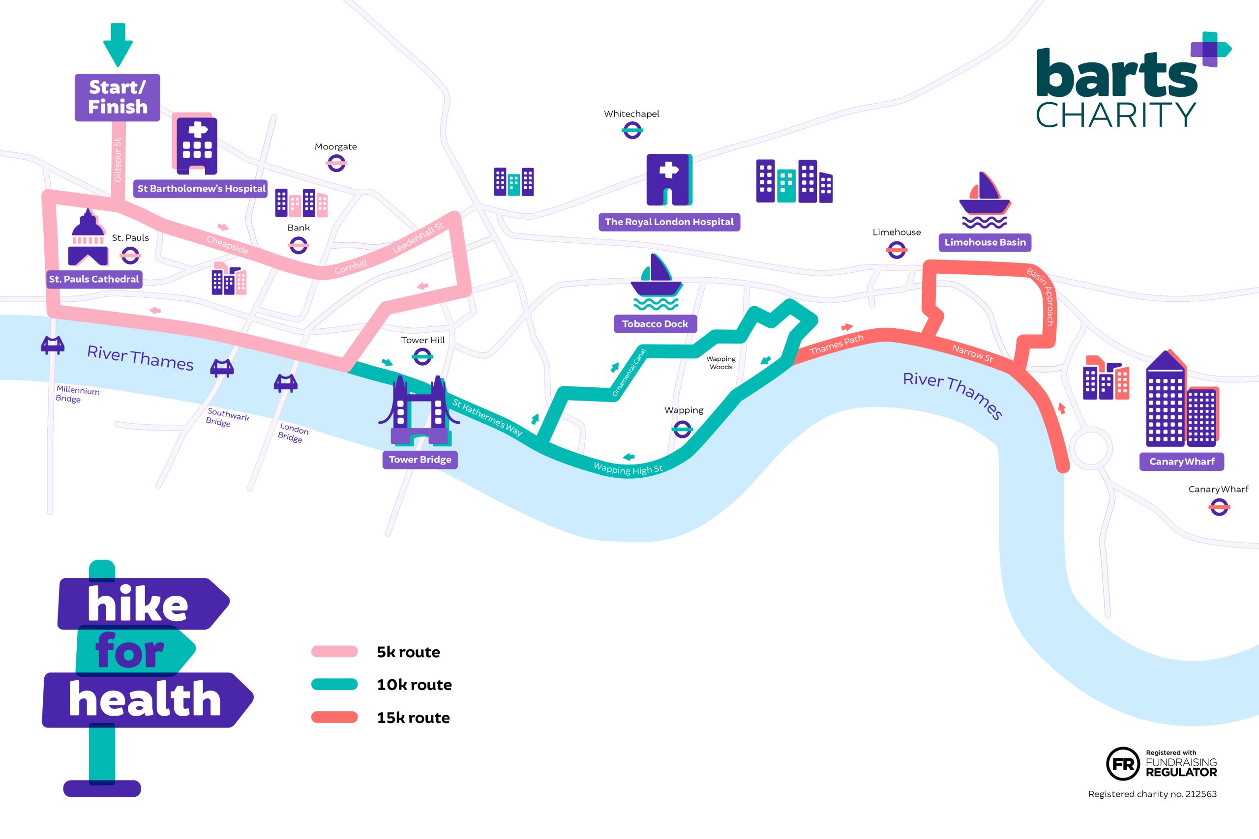 2024 East London walking route map
