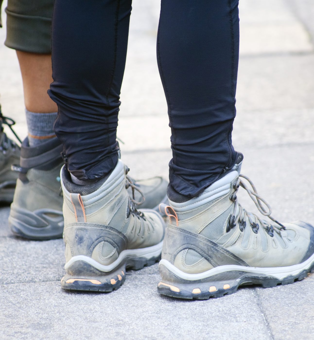 Group of hikers wearing hiking boots