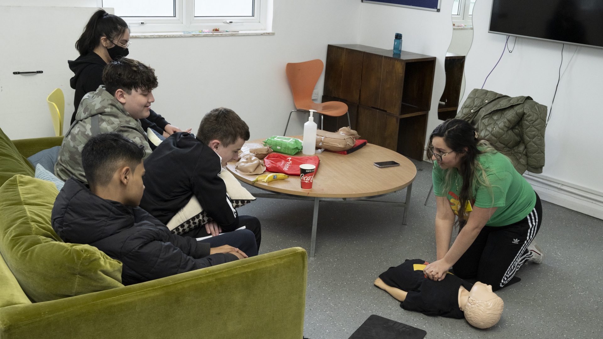 A YourStance organiser teaching CPR