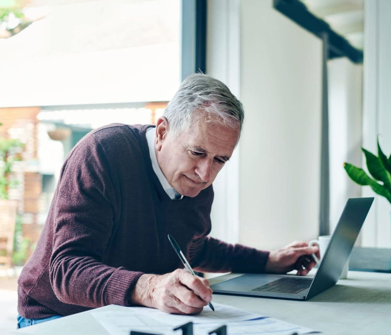 Man writing his will