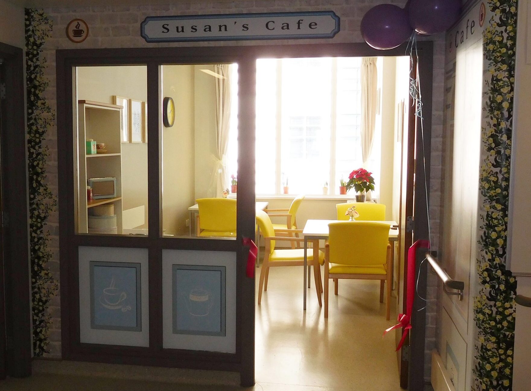 Outside Susan's Cafe