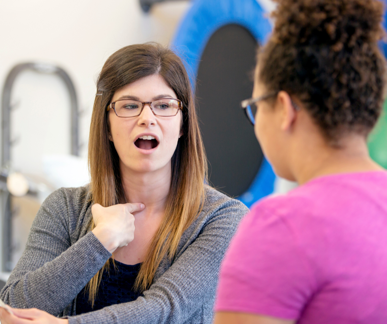 Image of someone going through speech therapy