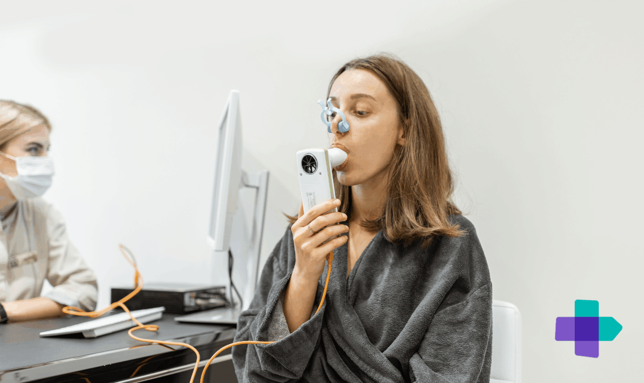 A person having a breath test