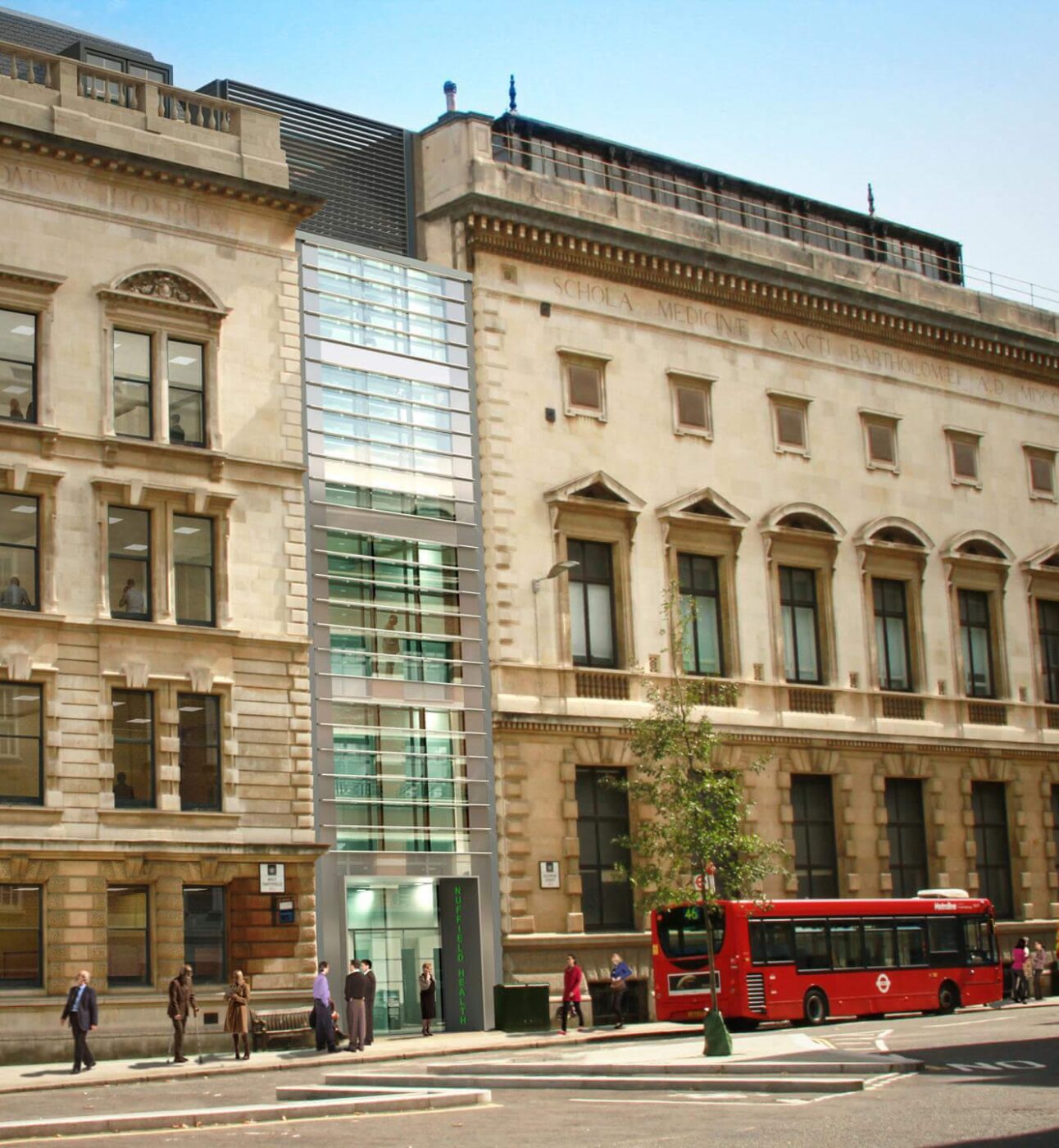 The location of the Breast Cancer Centre at St Bartholomew's Hospital
