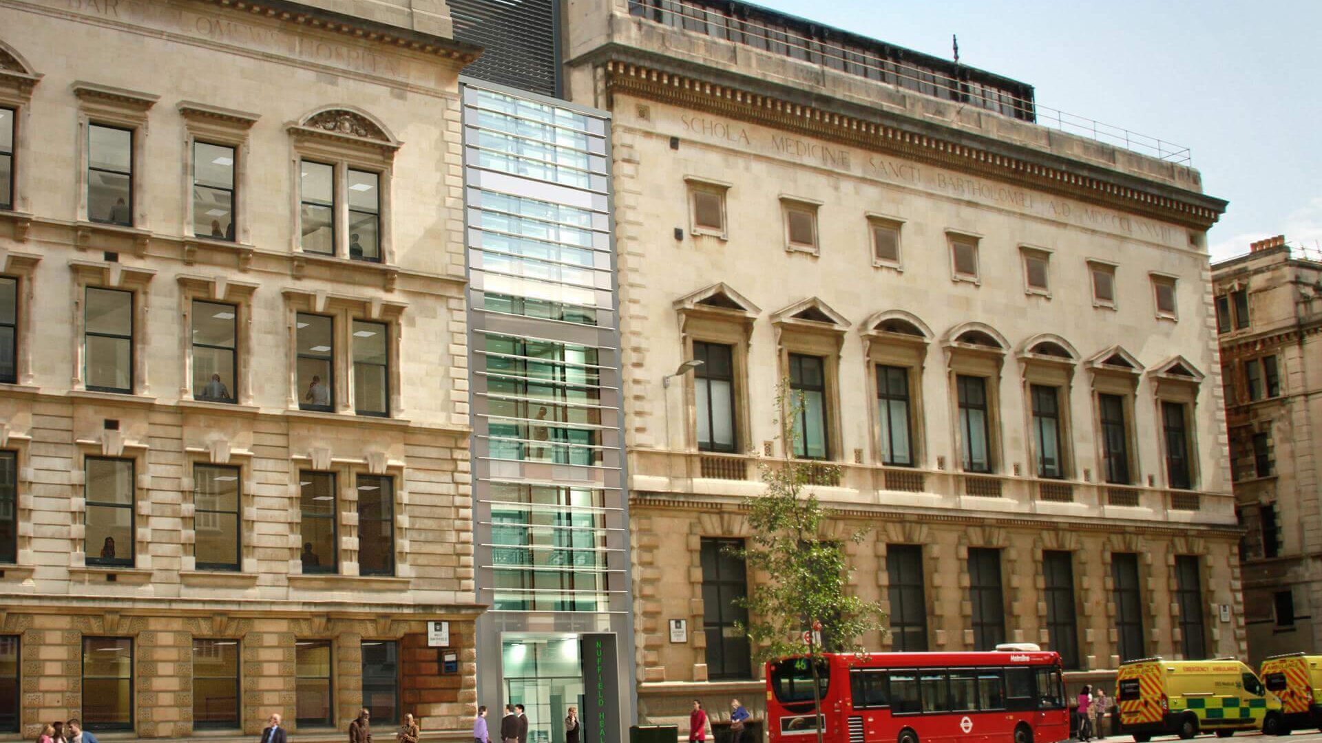 The location of the Breast Cancer Centre at St Bartholomew's Hospital