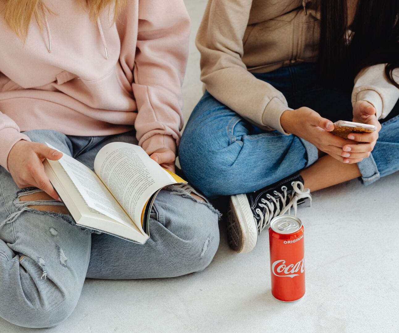 Young people with a fizzy drink