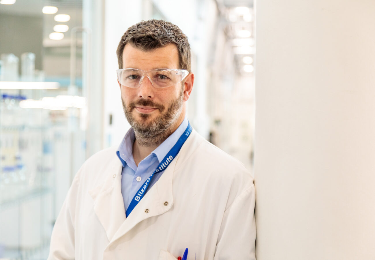 A researcher at Queen Mary in the lab